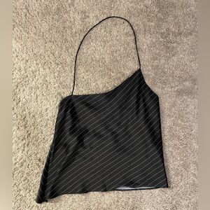 Lioness halter top with stripes. Size S. Navy blue